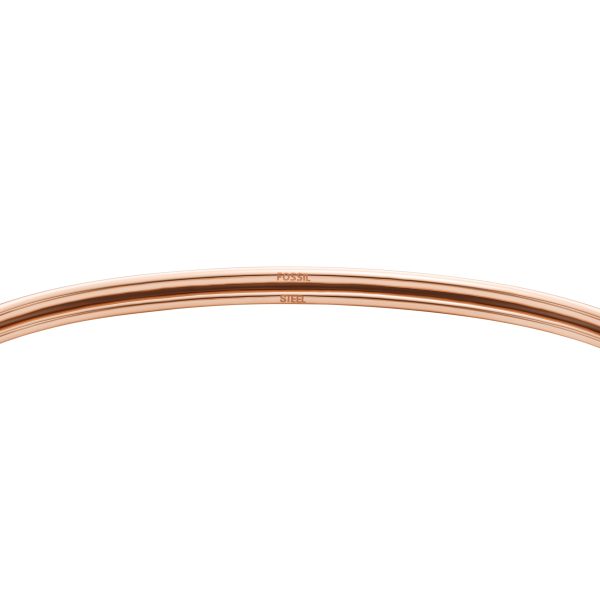 Fossil Sawyer Love Knot Rose Gold-Tone Stainless Steel Cuff Bracelet - Preorder