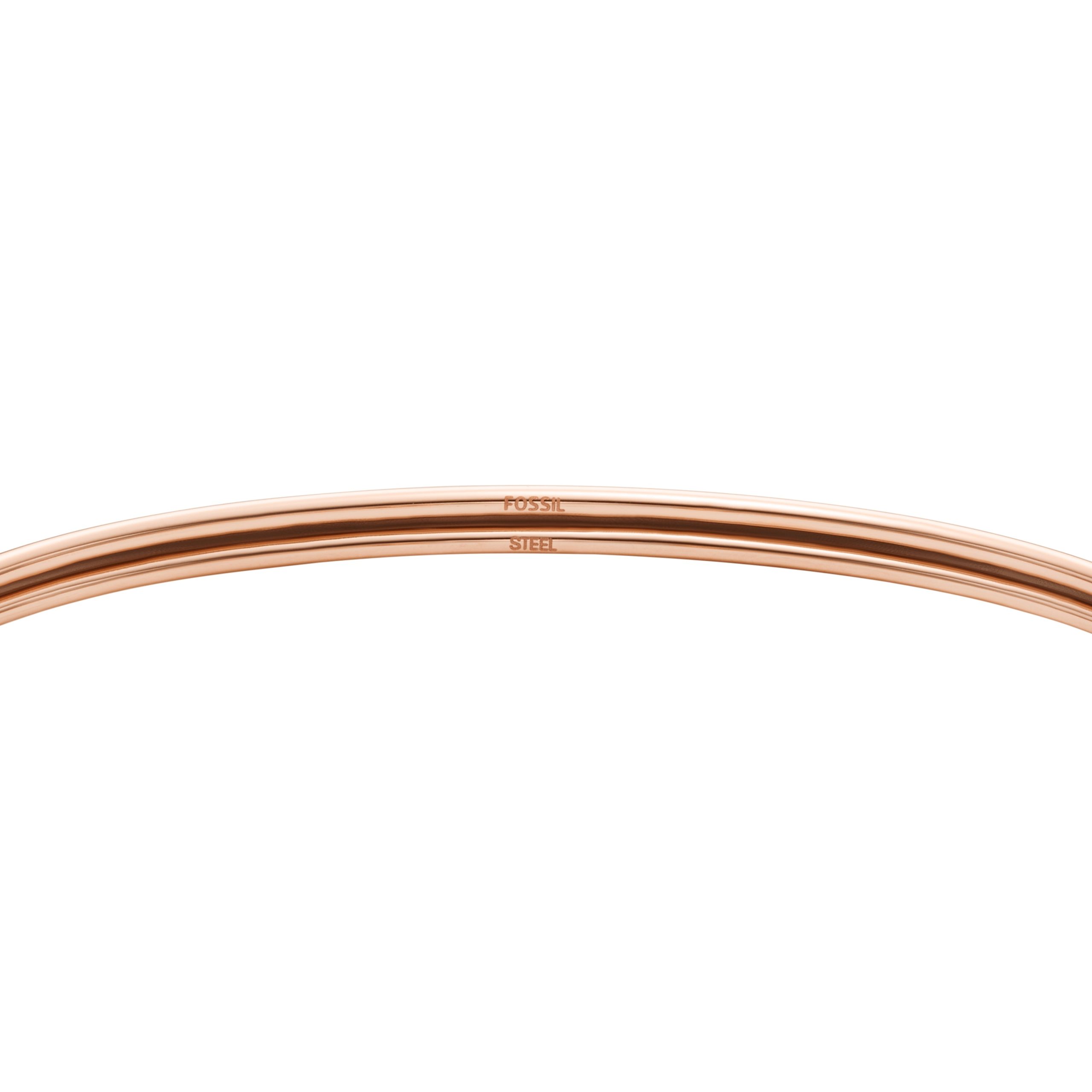 Fossil Sawyer Love Knot Rose Gold-Tone Stainless Steel Cuff Bracelet - Preorder - Image 7