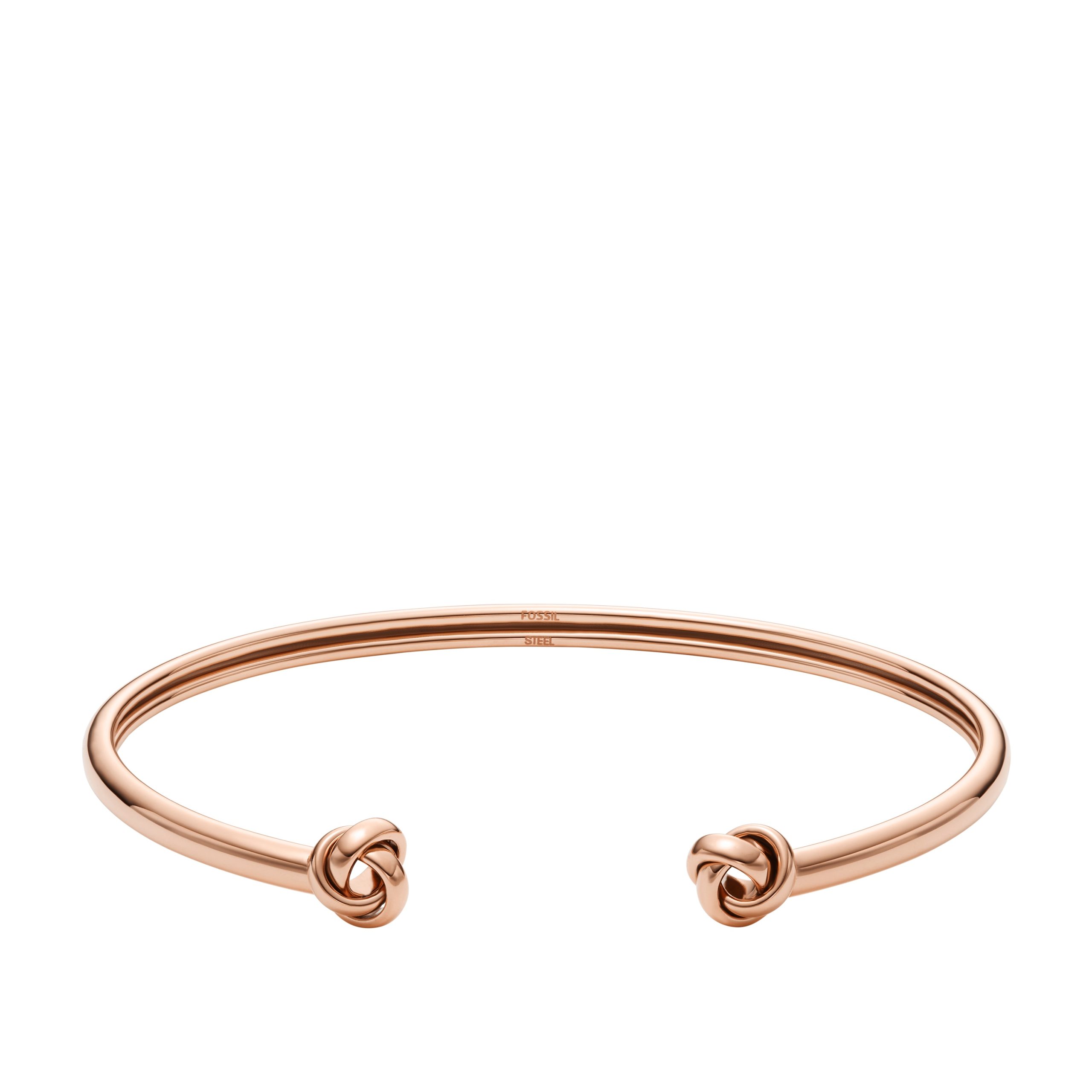 Fossil Sawyer Love Knot Rose Gold-Tone Stainless Steel Cuff Bracelet - Preorder - Image 5
