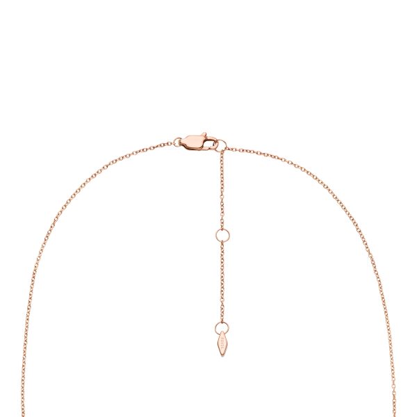 Fossil Hazel Paper Glitz Rose Gold-Tone Stainless Steel Station Necklace - Preorder