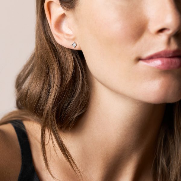 Fossil Hazel Paper Glitz Stainless Steel Stud Earrings - Preorder
