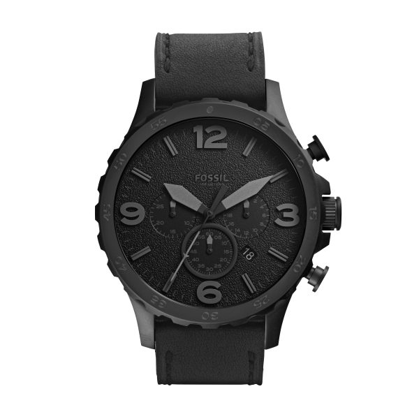 Fossil Nate 50mm Chronograph Leather Watch - Preorder