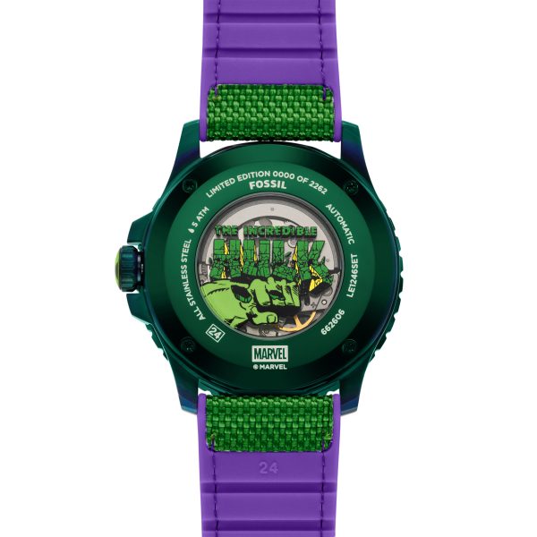 Fossil Marvel x Fossil Limited-Edition Incredible Hulk 45mm Automatic Watch - Preorder