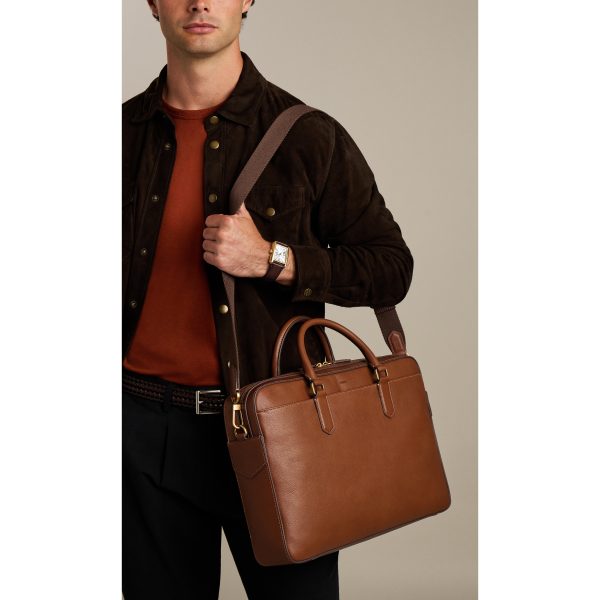Fossil Asher Leather Briefcase - Preorder