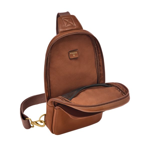 Fossil Finn Leather Sling Pack Bag - Preorder