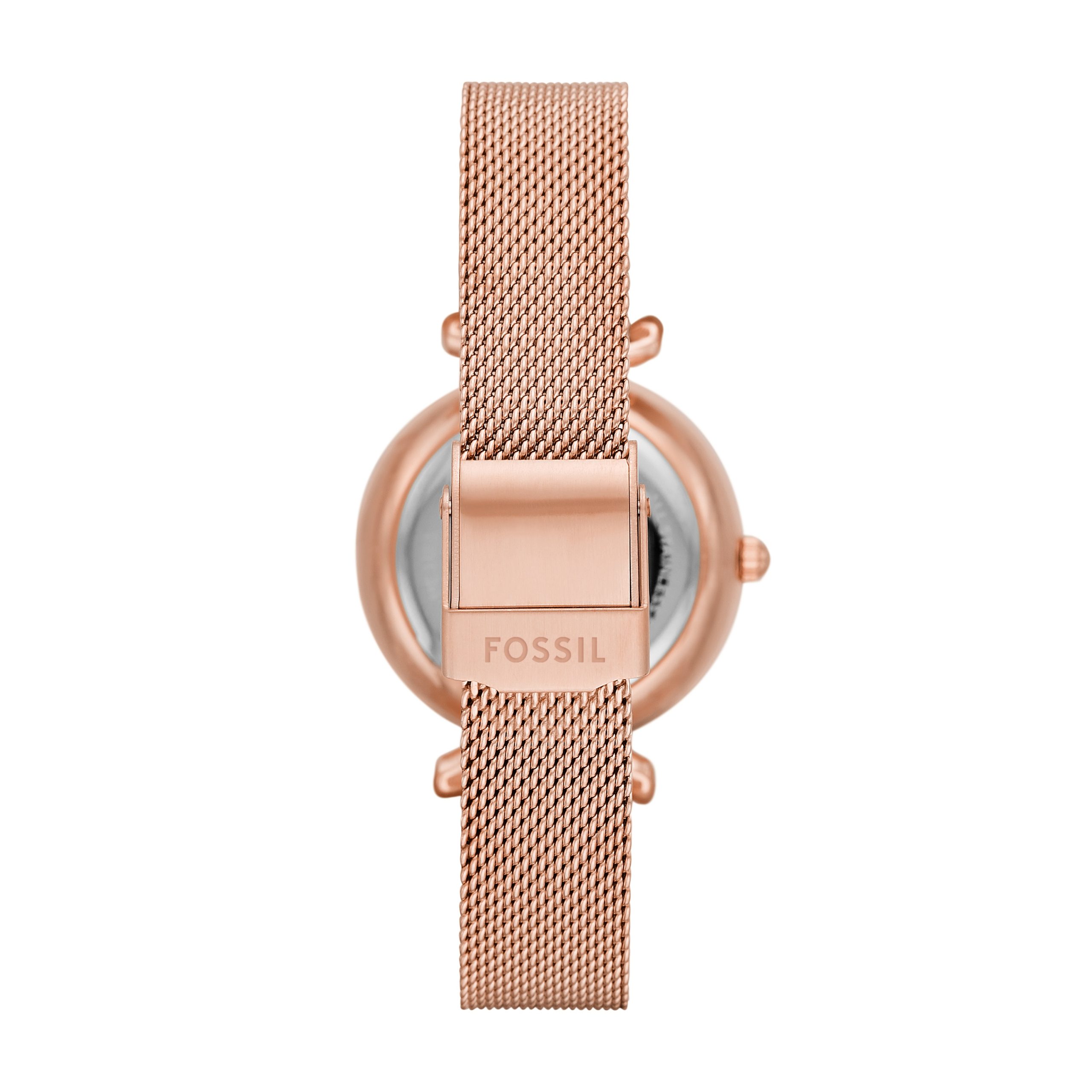Fossil Carlie 28mm Automatic Stainless Steel Mesh Watch - Preorder - Image 2