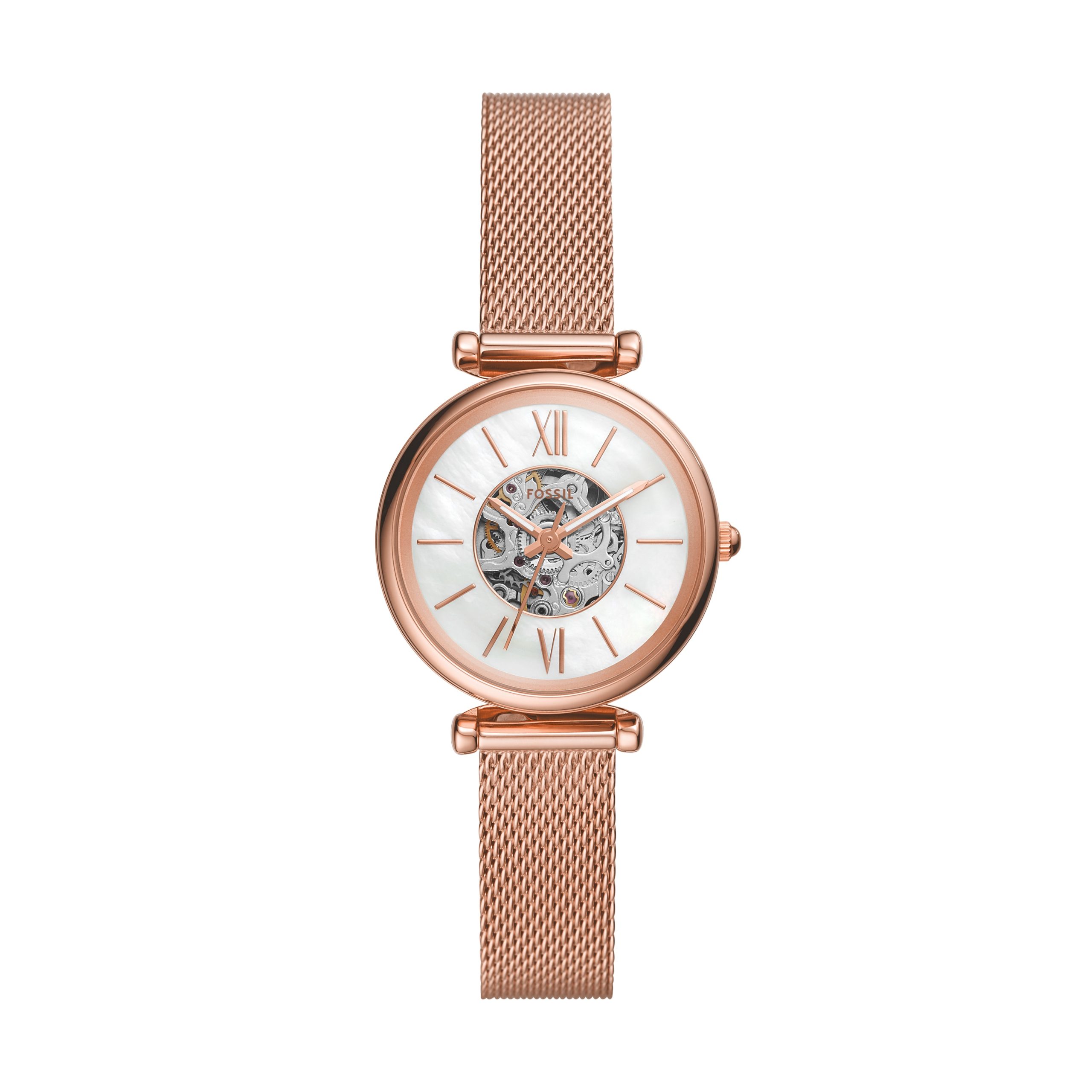 Fossil Carlie 28mm Automatic Stainless Steel Mesh Watch - Preorder - Image 4