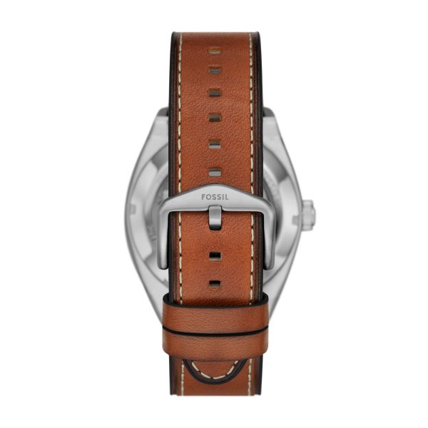 Fossil Everett 42mm Automatic Leather Watch - Preorder