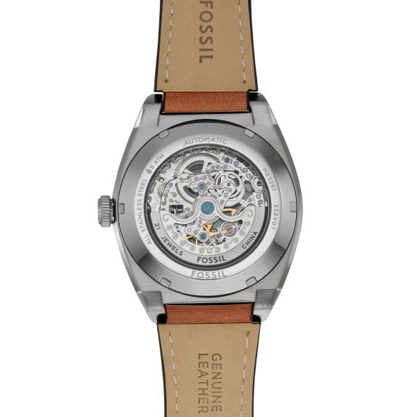 Fossil Everett 42mm Automatic Leather Watch - Preorder