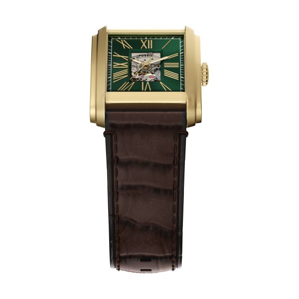 Fossil Carraway 30mm Automatic Croco Leather Watch - Preorder