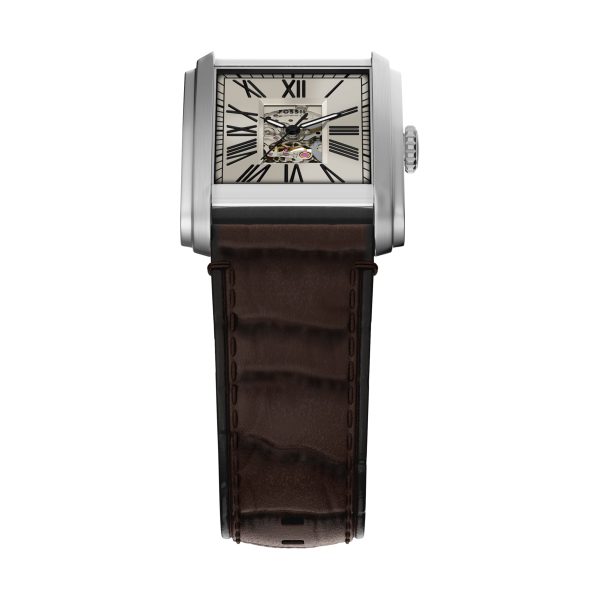 Fossil Carraway 30mm Automatic Croco Leather Watch - Preorder