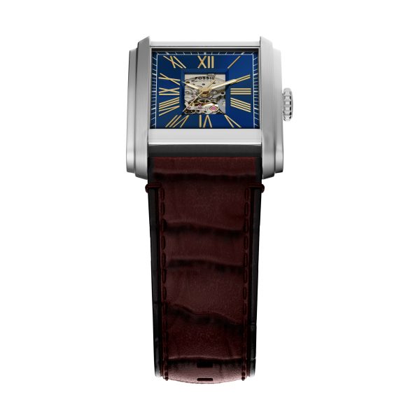 Fossil Carraway 30mm Automatic Croco Leather Watch - Preorder