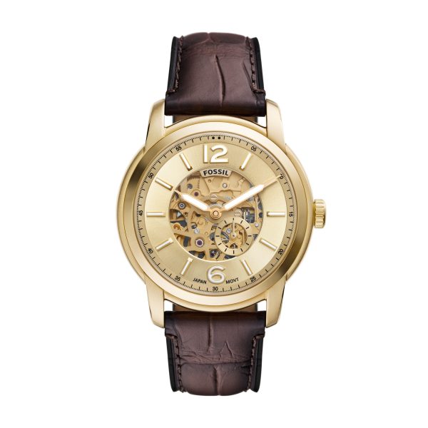 Fossil Heritage 44mm Automatic Croco Leather Watch - Preorder