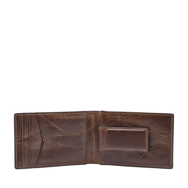 Fossil Derrick Leather Money Clip Bifold Wallet - Preorder