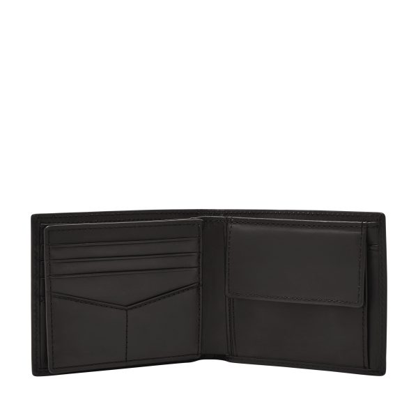 Fossil Derrick Leather RFID Large Coin Pocket Bifold Wallet - Preorder