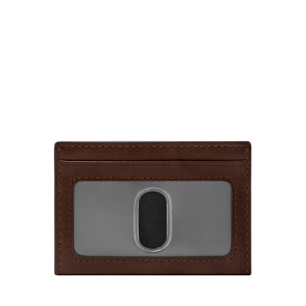 Fossil Derrick Leather Card Case - Preorder