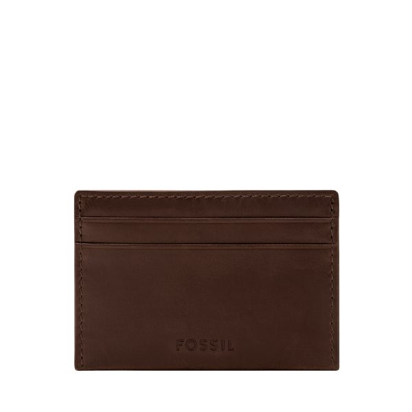 Fossil Derrick Leather Card Case - Preorder