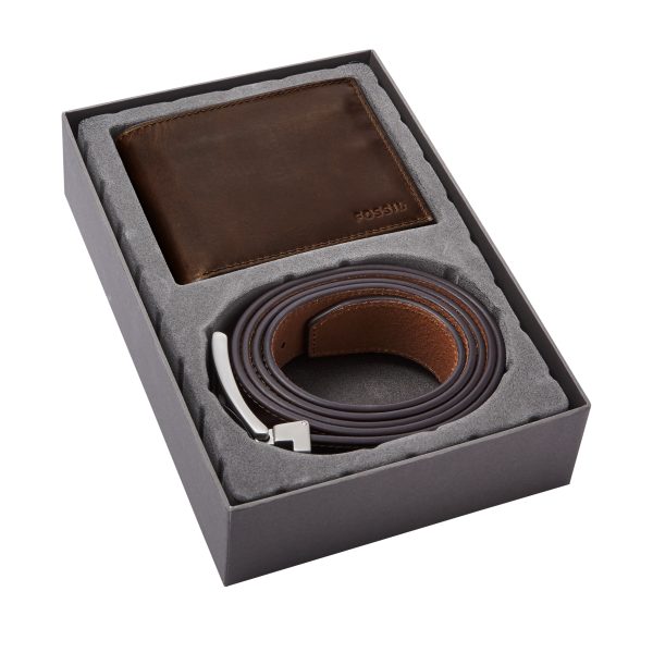 Fossil Derrick Bifold w/ Flip ID and Belt Gift Set - Preorder
