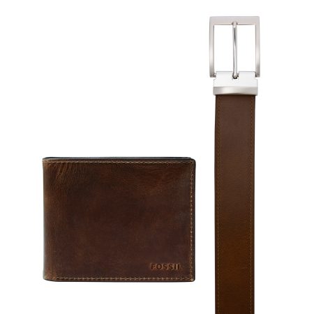 Fossil Derrick Bifold w/ Flip ID and Belt Gift Set - Preorder