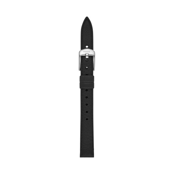 Fossil 12mm Black LiteHide™ Leather Strap - Preorder