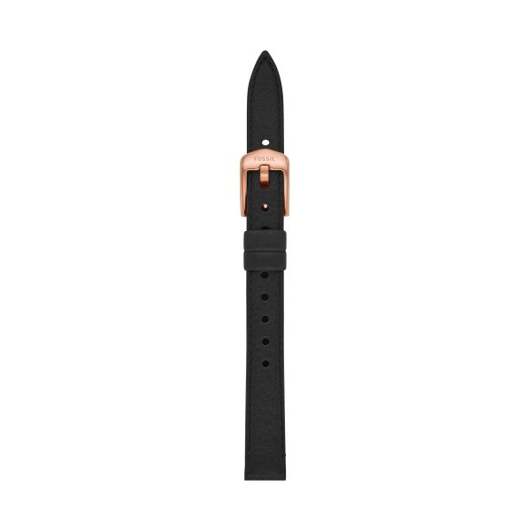 Fossil 12mm Black LiteHide™ Leather Strap - Preorder