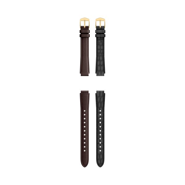 Fossil 12mm Black And Brown Leather Raquel Strap Set - Preorder