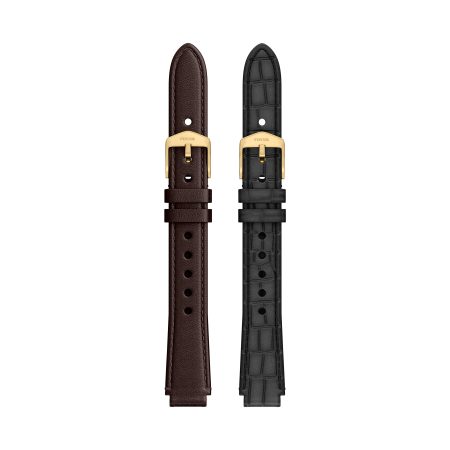 Fossil 12mm Black And Brown Leather Raquel Strap Set - Preorder