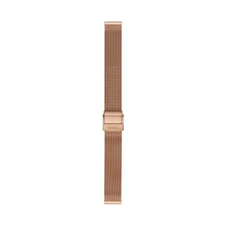 Fossil 14mm Rose Gold-Tone Stainless Steel Mesh Bracelet - Preorder