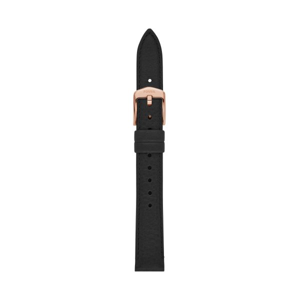 Fossil 14mm Black LiteHide™ Leather Strap - Preorder