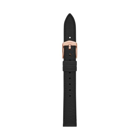 Fossil 14mm Black LiteHide™ Leather Strap - Preorder