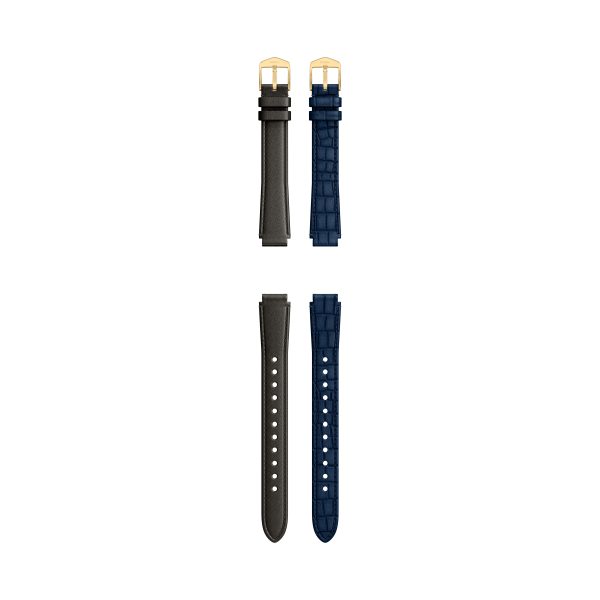 Fossil 14mm Black and Blue Leather Raquel Strap Set - Preorder