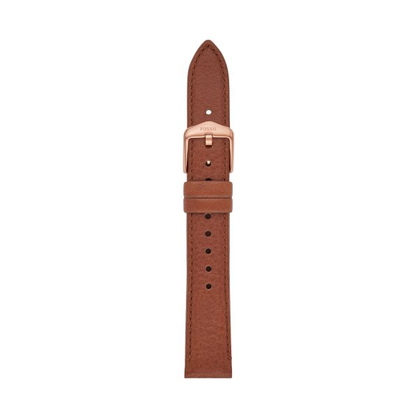 Fossil 16mm Medium Brown LiteHide™ Leather Strap - Preorder