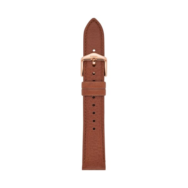 Fossil 18mm Medium Brown LiteHide™ Leather Strap - Preorder