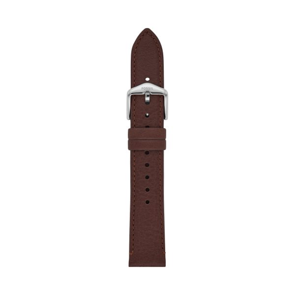 Fossil 18mm Dark Brown LiteHide™ Leather Strap - Preorder