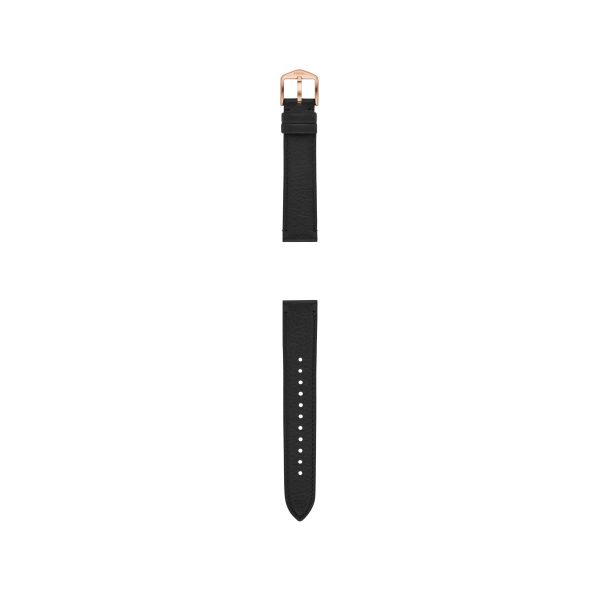 Fossil 18mm Black LiteHide™ Leather Strap - Preorder