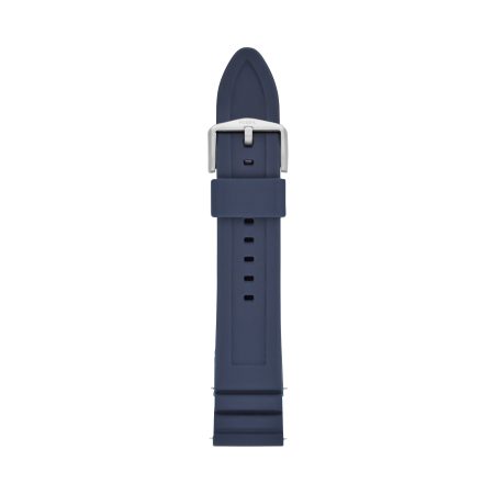 Fossil 22mm Dark Blue Silicone Watch Strap - Preorder
