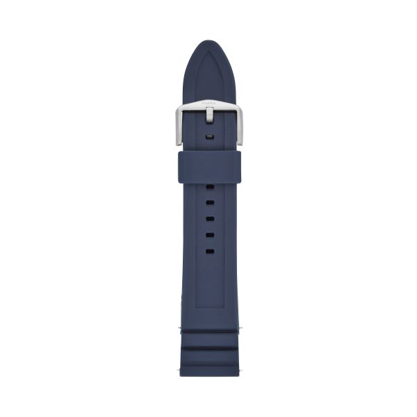 Fossil 22mm Dark Blue Silicone Watch Strap - Preorder