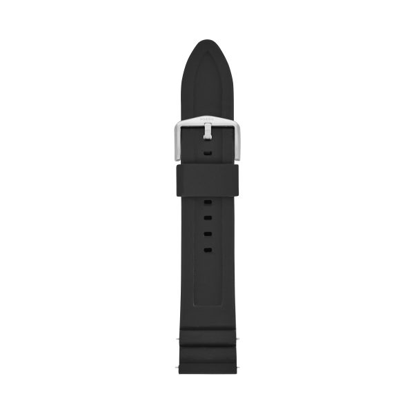 Fossil 22mm Black Silicone Watch Strap - Preorder