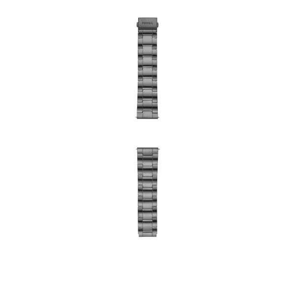 Fossil 22mm Three-Row Smoke Stainless Steel Bracelet - Preorder