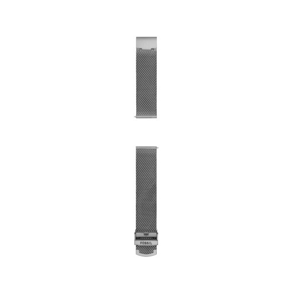 Fossil 22mm Smoke Stainless Steel Mesh Bracelet - Preorder