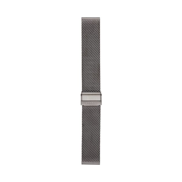 Fossil 22mm Smoke Stainless Steel Mesh Bracelet - Preorder
