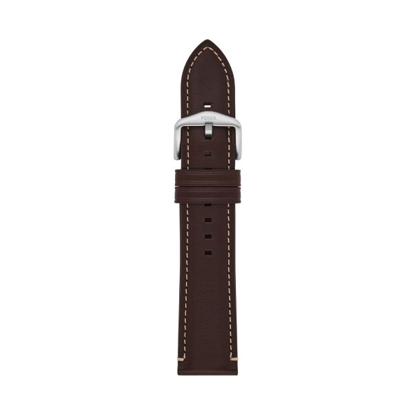 Fossil 22mm Dark Brown LiteHide™ Leather Strap - Preorder