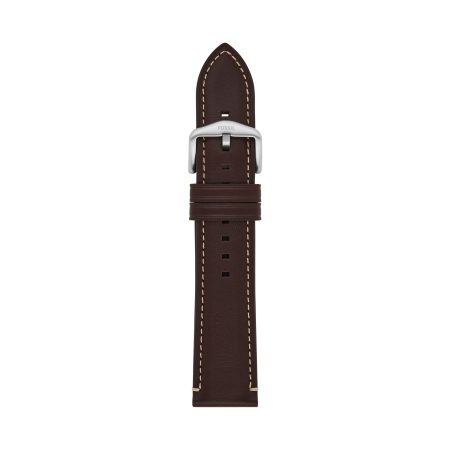 Fossil 22mm Dark Brown LiteHide™ Leather Strap - Preorder