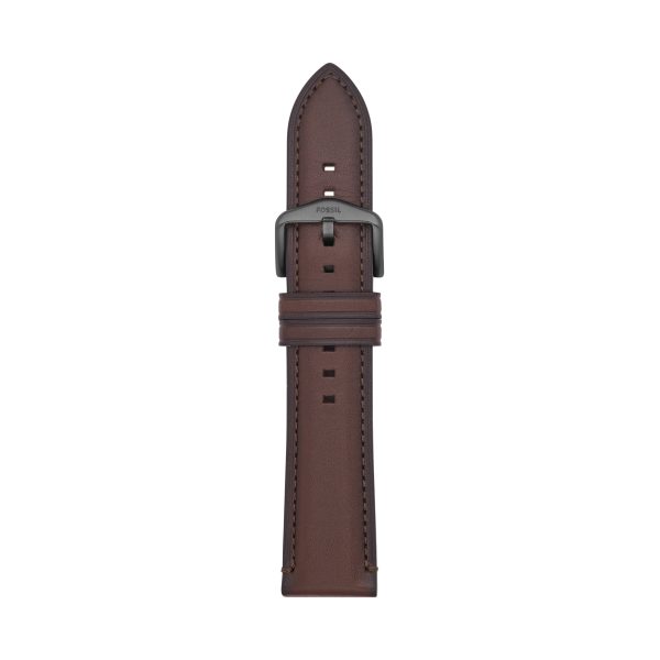 Fossil 22mm Dark Brown LiteHide™ Leather Strap - Preorder