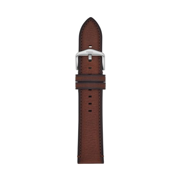 Fossil 22mm Dark Brown LiteHide™ Leather Strap - Preorder