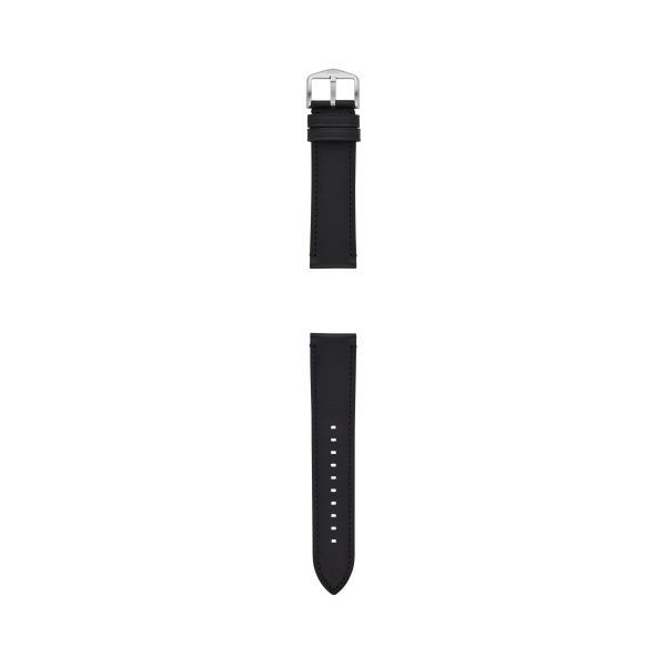 Fossil 22mm Black LiteHide™ Leather Strap - Preorder