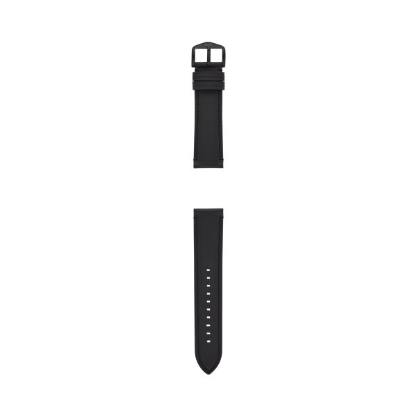 Fossil 22mm Black LiteHide™ Leather Strap - Preorder
