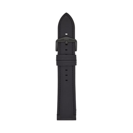Fossil 22mm Black LiteHide™ Leather Strap - Preorder