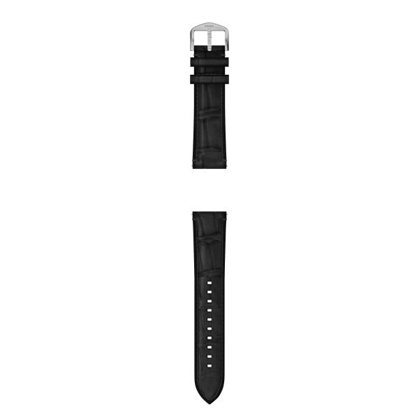 Fossil 22mm Black Leather Watch Strap - Preorder