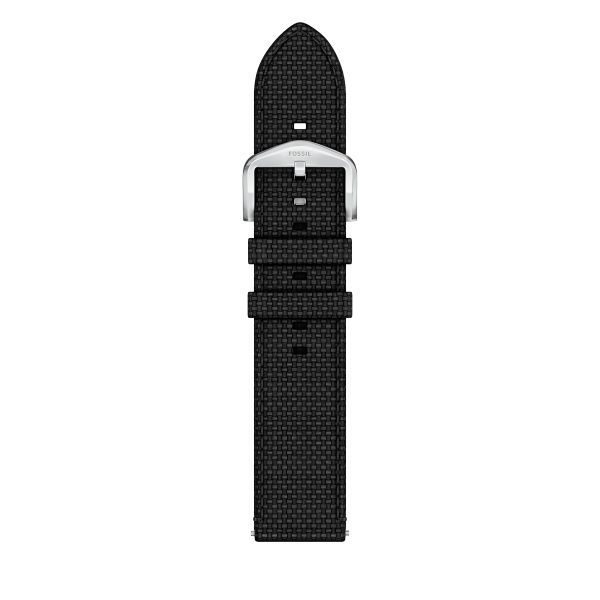 Fossil 22mm Black Nylon Watch Strap - Preorder